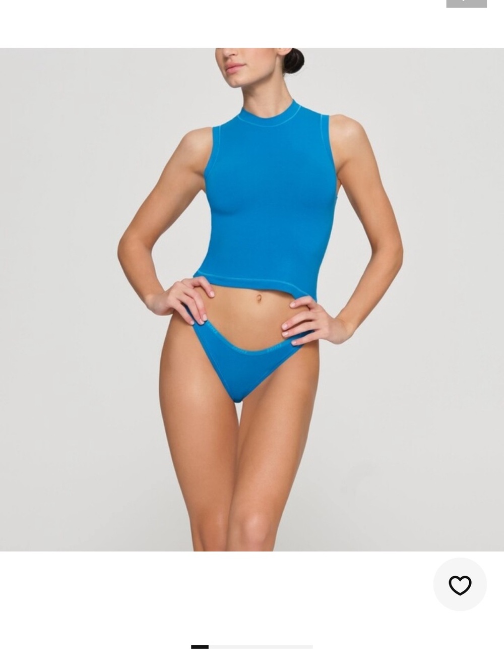 Skims Mykonos blue shirt